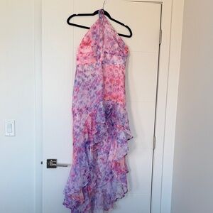 Pink and Purple Halter Dress